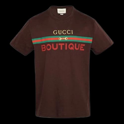 Gucci Round Neck Pullover Short Sleeve Brown T-Shirt