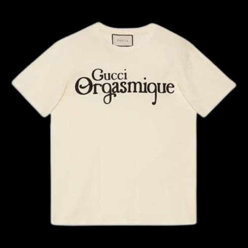 Gucci French Letter Round Neck For Men Gray White