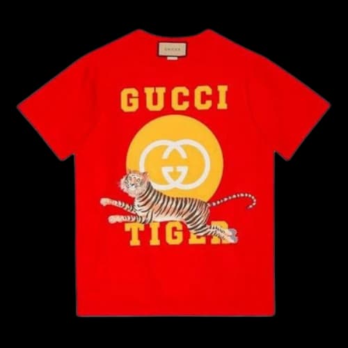 Gucci Tiger Interlocking G T-shirt 'Red'