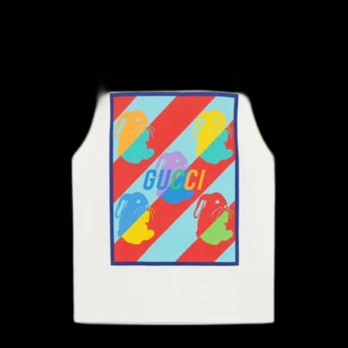 Gucci Bunny Print Cotton Jersey T-Shirt 'White'