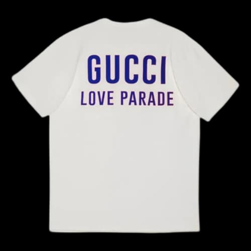 Gucci SS22 Love Parade Logo Tee 'White Purple'