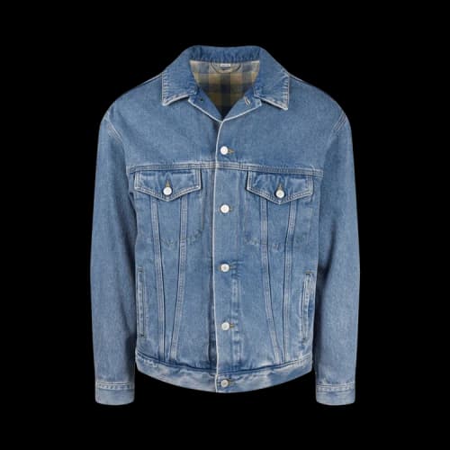 Gucci Denim Print Jacket Denim Blue