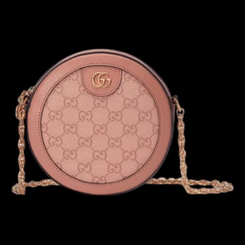 Gucci Ophidia GG Mini Round Shoulder Bag 'Pink' (Women's)
