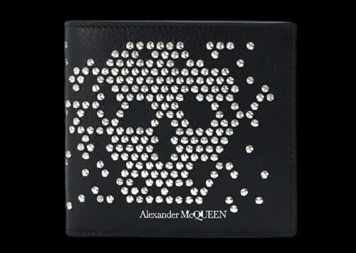 Alexander McQueen Studded Skul Bi-fold Leather Wallet Back