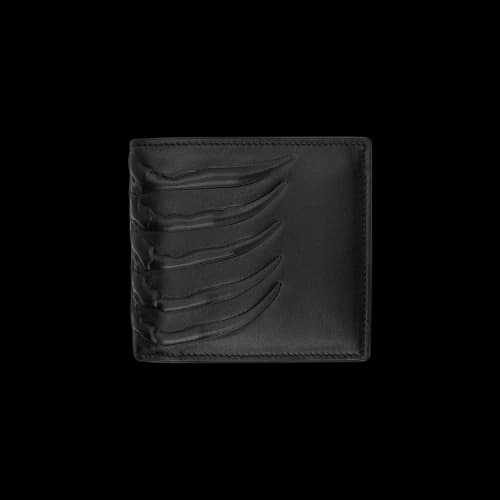 Alexander McQueen Rib Cage Bifold Wallet 'Black'