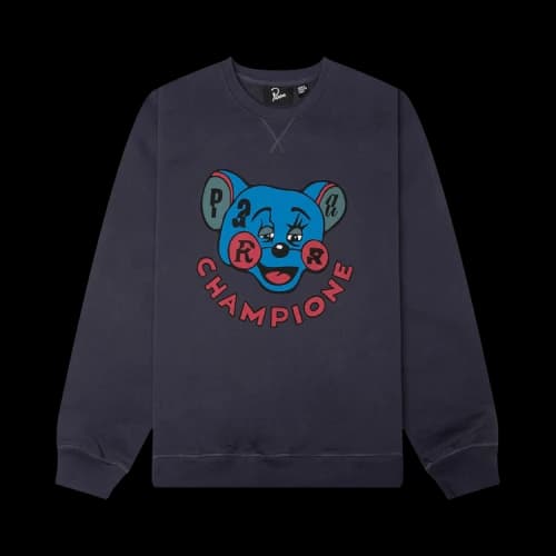 Parra Tired Champione Crew Neck Sweatshirt 'Grey'