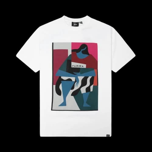 Parra Reading The Square T-Shirt 'White'