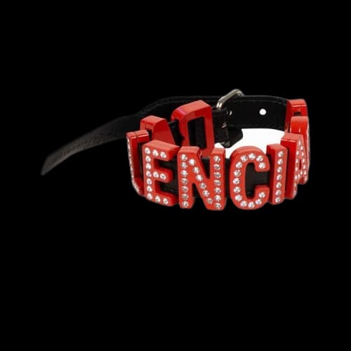 Balenciaga Strap Logo Bracelet 'Black/Red'