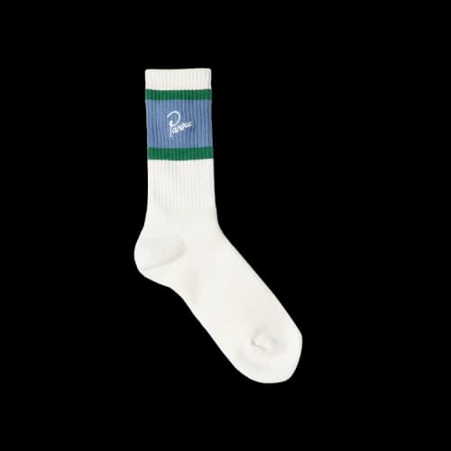 Parra Signature Striped Crew Socks 'White'