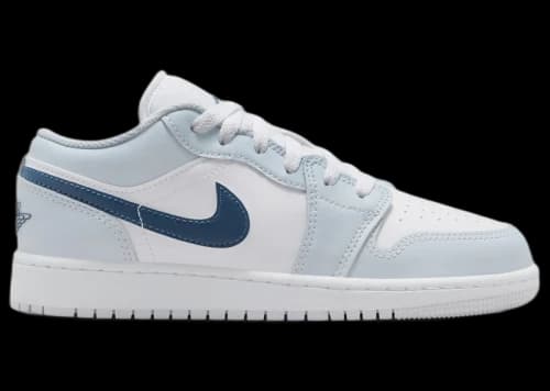 Jordan 1 Low White Aura Squadron Blue (GS)