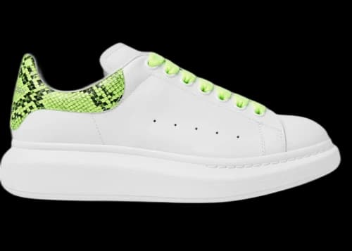 Alexander McQueen Oversized Neon Green Snake Print