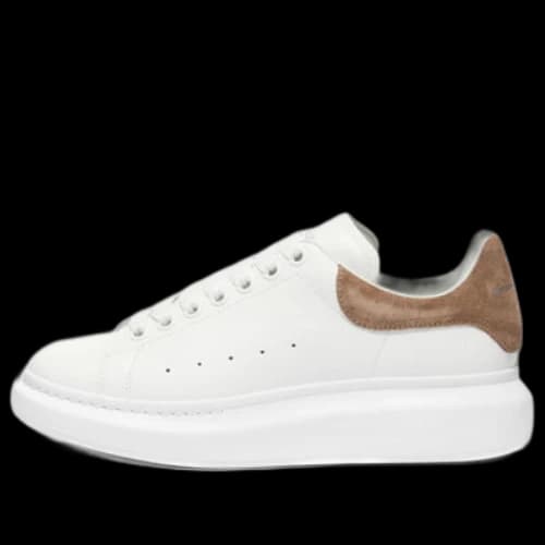 Alexander McQueen Suede Heel Tab Wedge Sole Sneaker 'White Mole'