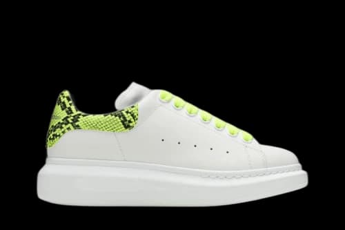 Alexander McQueen Oversized Sneaker 'Snake Print - White Yellow' (Women's)