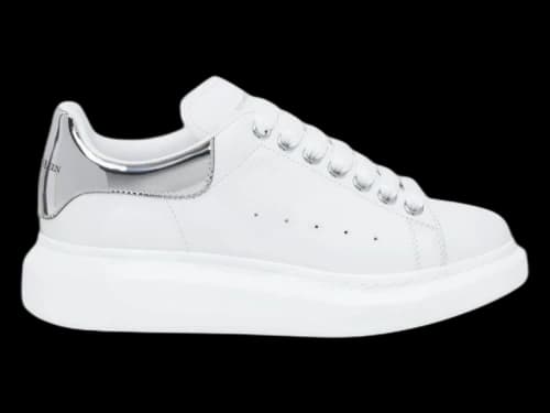 Alexander McQueen Oversized White Metallic Silver (Women's)