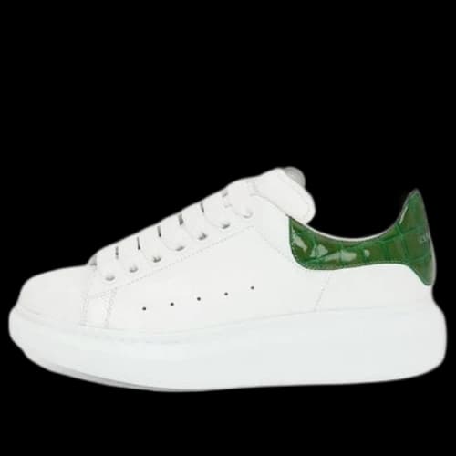 Alexander McQueen Oversized Sneaker 'White Green Crocodile' (Women's)