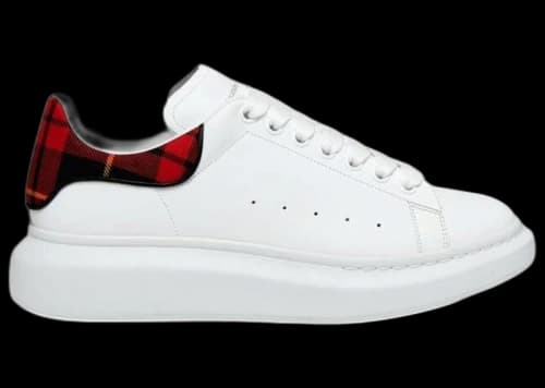Alexander McQueen Oversized White Red Tartan (Women's)