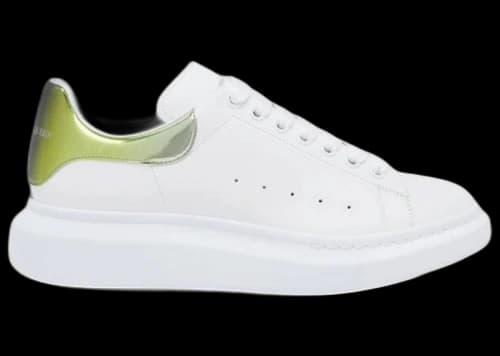 Alexander McQueen Oversized White Lime Green Metallic Gradient (Women's)