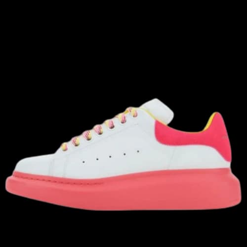 Alexander McQueen Oversized Sneakers 'White Pink Yellow' (Women's)