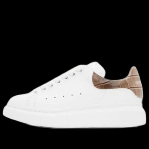 Alexander McQueen Oversized Sneaker 'White Burnt Pink Crocodile' (Women's)