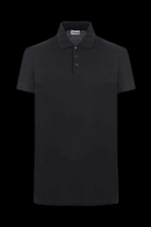 Saint Laurent Logo Polo Black