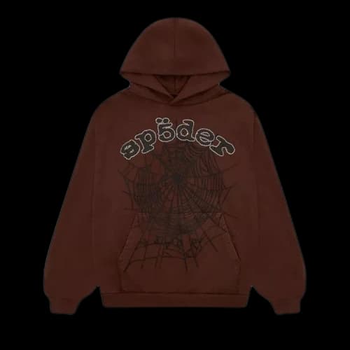 Sp5der x Travis Scott ComplexCon Exclusive Rhinestone Web Hoodie 'Brown'