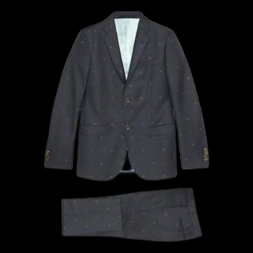Gucci Bees And Hearts Monaco Suit 'Grey Blue'