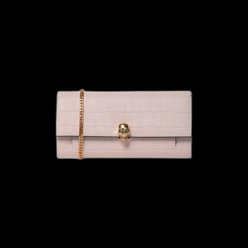 Alexander McQueen Skull Chain Wallet 'Pink'