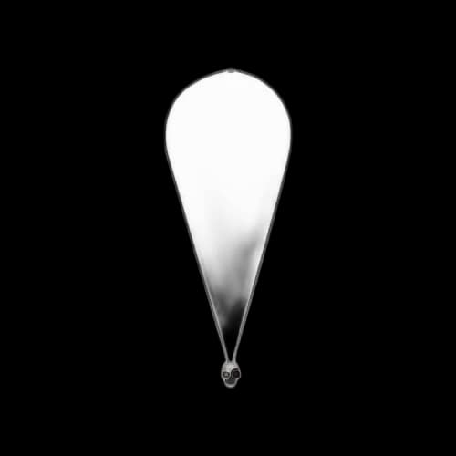 Alexander McQueen Divided Skull Pendant Necklace 'Silver/Black'