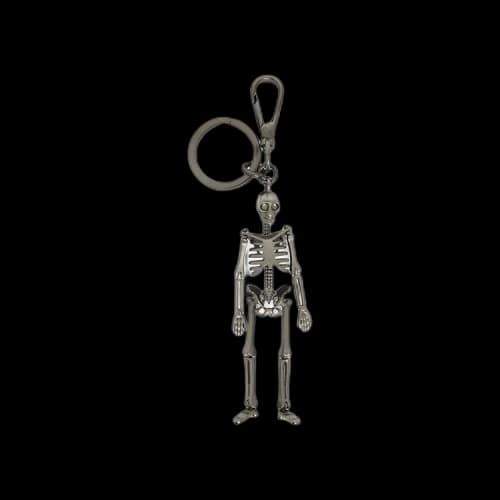 Alexander McQueen Skeleton Keychain 'Gunmetal'