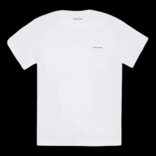 Balenciaga Small Alphabet logo Loose Short Sleeve White
