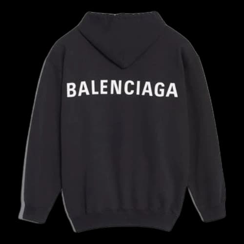 Balenciaga Back Large Logo Printing Black