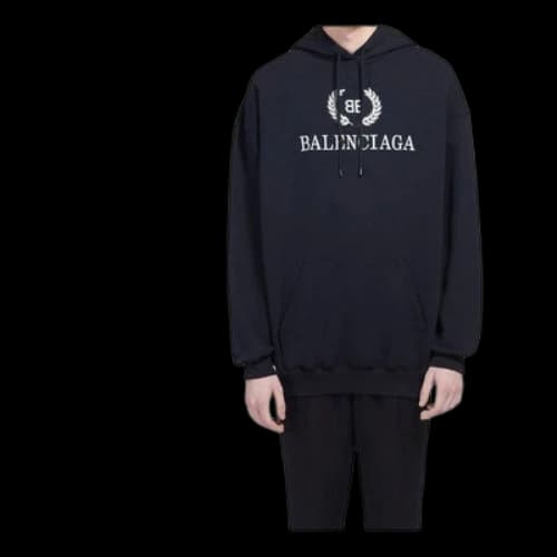 Balenciaga BB Chest Logo Printing Black