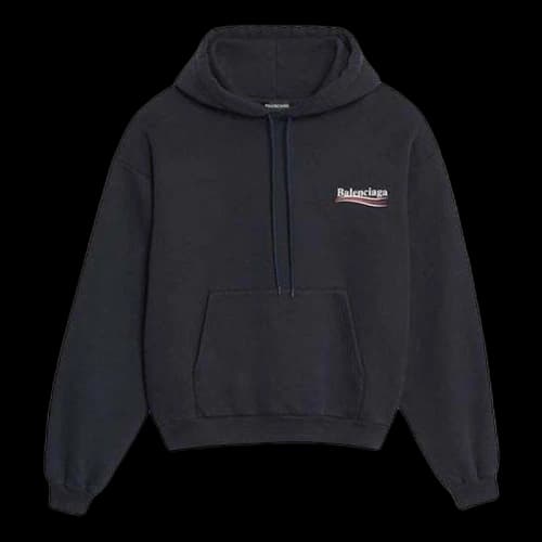 Balenciaga Political Campaign Logo Hoodie Navy