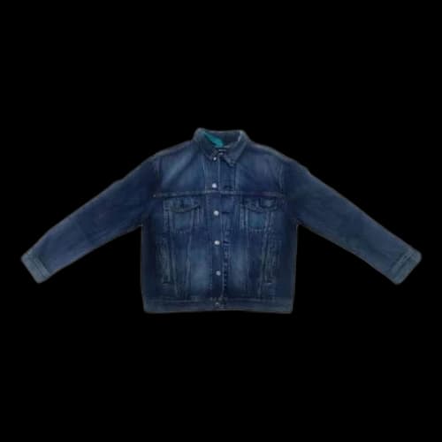 Balenciaga Back Logo Denim Jacket 'Blue'