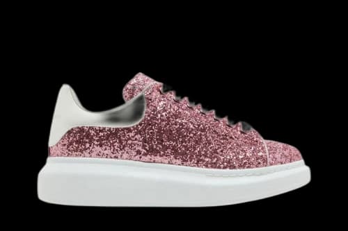 Alexander McQueen Oversized Sneaker 'Pink White Glitter' (Women's)