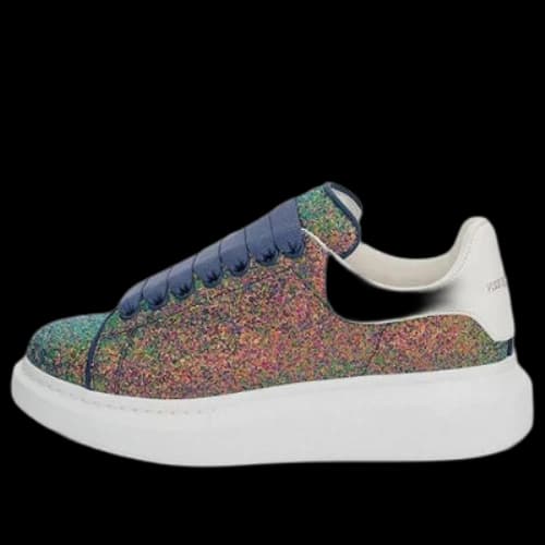 Alexander McQueen Oversized Sneaker Glitter 'Petrol Blue' (Women's)