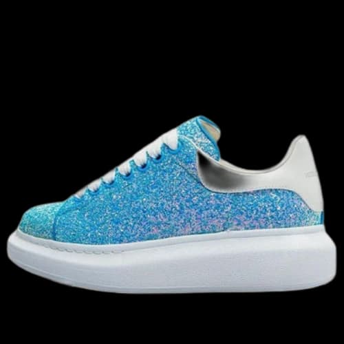 Alexander McQueen Oversized Sneakers Glitter Heavenly 'Blue' (Women's)
