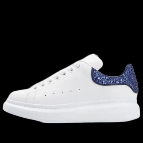 Alexander McQueen Oversized Sneaker 'White Navy Glitter' (Women's)