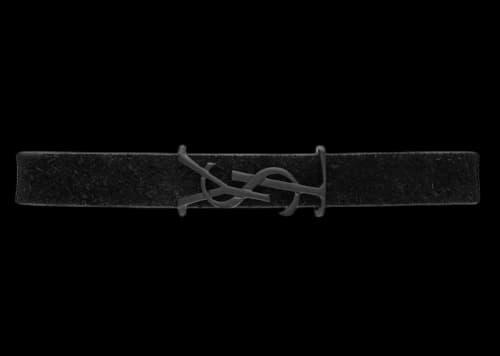 Saint Laurent Opyum Bracelet Suede And Metal Black