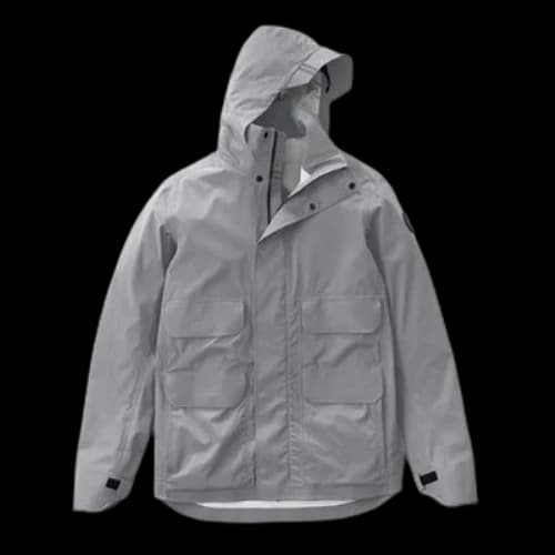 Canada Goose Meaford Black Label Hooded Jacket For Men Medium Grey