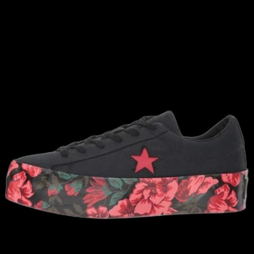 Converse One Star Ox Shoes Black/Red (Women's)