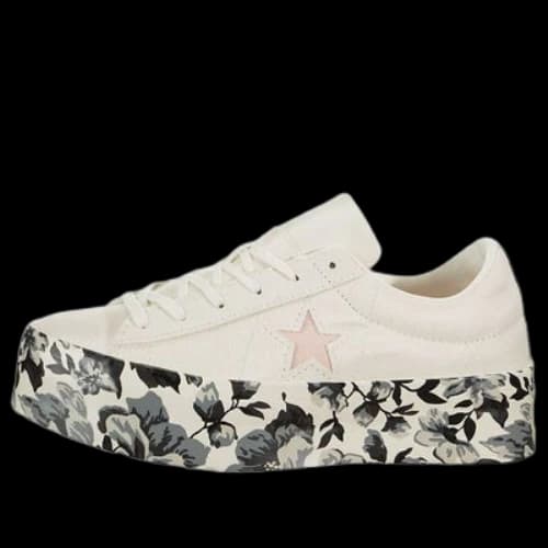 Converse One Star Platform Ox Canvas Shoes White/Black/Pink (Women's)