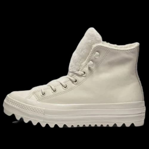 Converse Chuck Taylor All Star Street Warmer Ripple High Top Thick Sole Pure White (Women's)