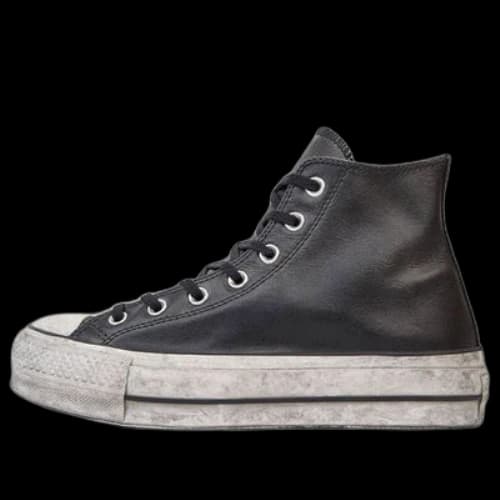 Converse Chuck Taylor All Star Leather Smoke Platform High Top Retro Black (Women's)