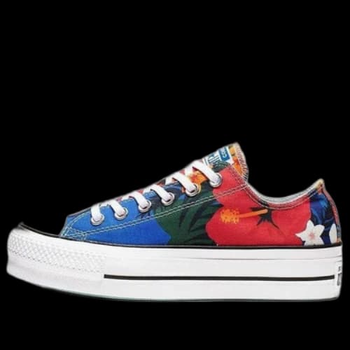 Converse Chuck Taylor All Star Paradise Prints Lift Low-Top Floral 'White Red Blue' (Women's)