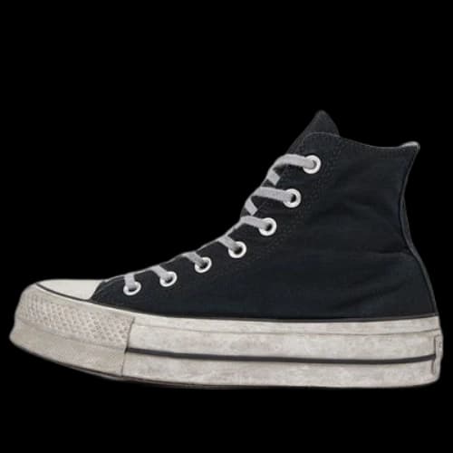 Converse Chuck Taylor All Star Lift Smoked Canvas High Top Black Dirty Shoes (Women's)