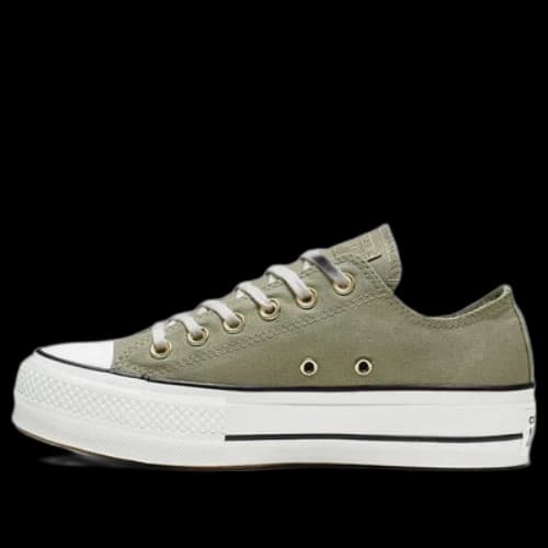 Converse Chuck Taylor All Star Platform Low Top Thick Sole Green 'Gray White' (Women's)