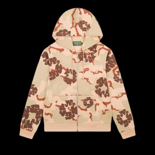 Denim Tears The Wreath Zip Hoodie 'Brown Camo'
