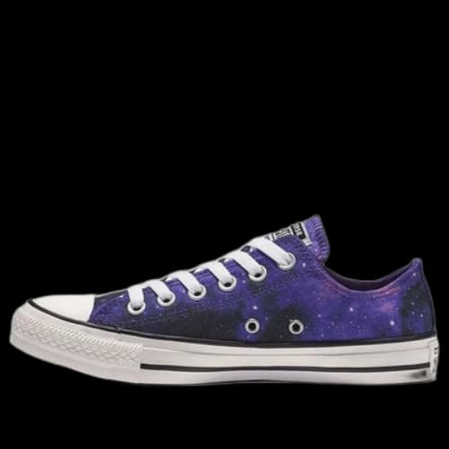 Converse Chuck Taylor All Star Miss Galaxy Low Top Canvas Sneakers 'Black Purple' (Women's)