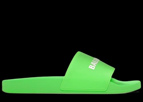 Balenciaga Pool Slide Green White